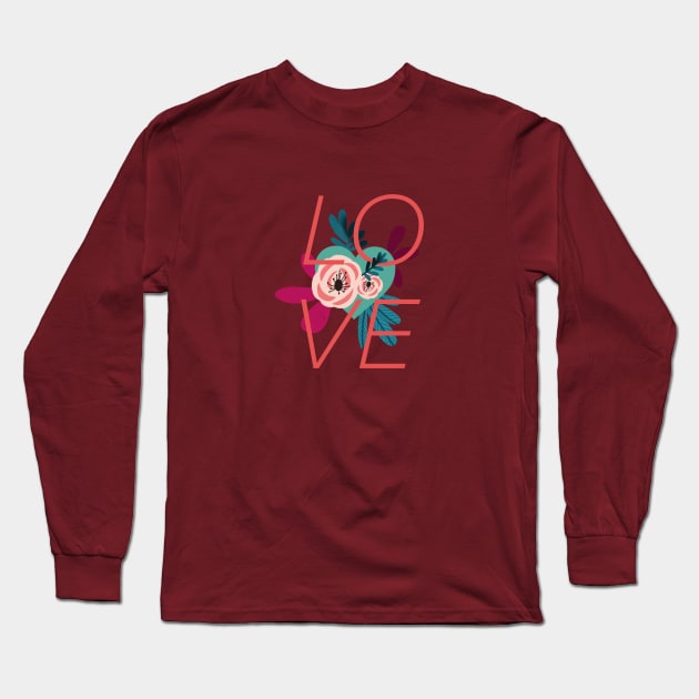 Love illustration Long Sleeve T-Shirt by Pacesyte